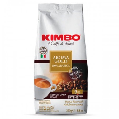 Кава в зернах KIMBO AROMA GOLD 100% ARABICA 250г Кава в зернах KIMBO AROMA GOLD 100% ARABICA 250г