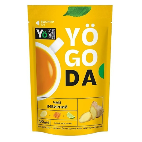 Чай-сашет YO GO DA імбирний (з лаймом та медом) 50 г Чай-сашет YO GO DA імбирний (з лаймом та медом) 50 г