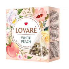 Чай в пірамідках TM Lovare "White Peach" пакетований 15*2г