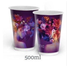 Стакан Double wall "Квітка" 500мл (20шт)