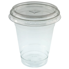 Стакан пластиковий з плоскою кришкою ПЕТ (Туреччина) 16oz=473мл (50 шт)