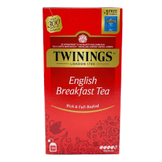 Чай Twinings чорний Англійський сніданок в пакетиках (25х2г) +1 пакетик Леді Грей в подарунок