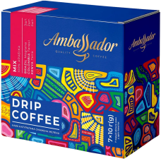 Ambassador Mix кава в дріп пакетках (7шт х 10г) Ambassador Mix кава в дріп пакетках (7шт х 10г)