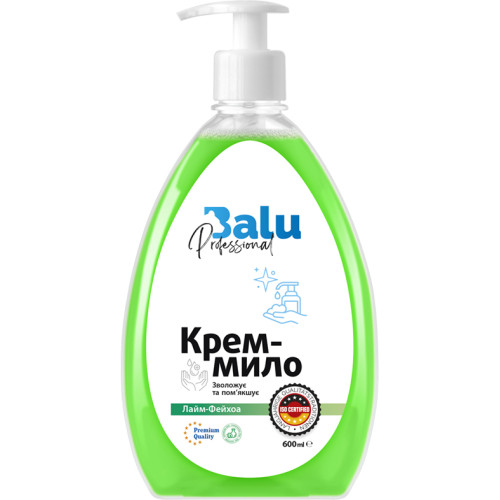 Крем-мило BALU@ "Лайм-фейхоа", пл. 600 мл. з дозатором Крем-мило BALU@ "Лайм-фейхоа", пл. 600 мл. з дозатором