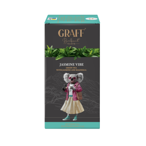 TM Graff Чай зелений в пакет. (інд.уп) "Jasmine Vibe" в пакетиках (20*1.5г) TM Graff Чай зелений в пакет. (інд.уп) "Jasmine Vibe" в пакетиках (20*1.5г)
