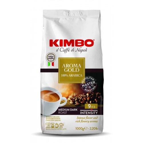 Кава в зернах KIMBO AROMA GOLD 100% ARABICA 1кг Кава в зернах KIMBO AROMA GOLD 100% ARABICA 1кг