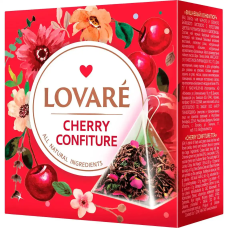 Чай в пірамідках TM Lovare "Cherry Confiture" пакетований 15*2г
