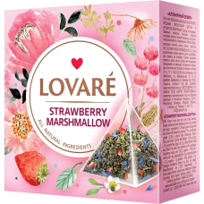 Чай в пірамідках TM Lovare "Strawberry Marshmallow" пакетований 15*2г