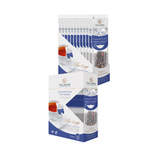 Чай Palmira t-cup BOX "Бризки шампанського" для чашки чорний та зелений Чай Palmira t-cup BOX "Бризки шампанського" для чашки чорний та зелений