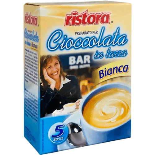 Ristora Bianca порційний розчинний білий шоколад 5*23г Ristora Bianca порційний розчинний білий шоколад 5*23г