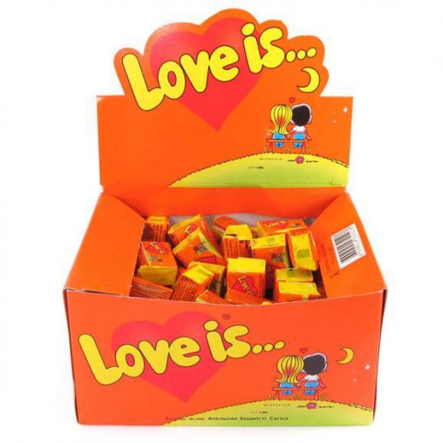 Жувальна гумка Love Is... Апельсин-ананас 100шт Жувальна гумка Love Is... Апельсин-ананас 100шт