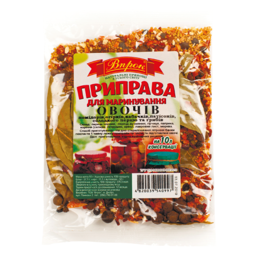 Приправа "для маринування овочів" 50г Приправа "для маринування овочів" 50г