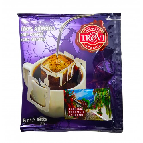 Дріп пакет Trevi Arabica Колумбія Супремо 10г (1 шт) Дріп пакет Trevi Arabica Колумбія Супремо 10г (1 шт)