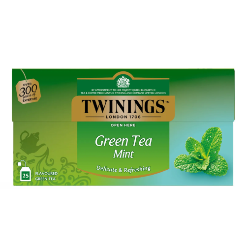 Чай Twinings зелений з м'ятою в пакетиках (25х2г) Чай Twinings зелений з м'ятою в пакетиках (25х2г)