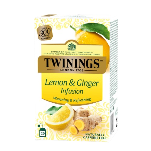 Чай Twinings фруктовий  лимон та імбір в пакетиках (20х1,5г)