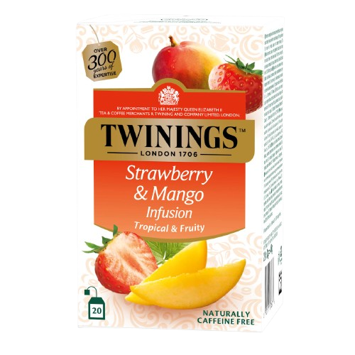 Чай Twinings фруктовий  полуниця та манго  в пакетиках (20х2г)