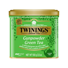 Чай Twinings зелений  Ганпаудер листовий ж/б 100г