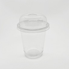 Стакан пластиковий з кришкою ПЕТ (Туреччина) 12oz=355мл (50 шт)