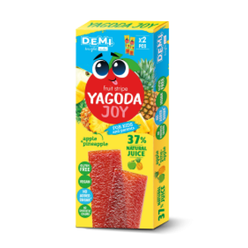 Пастила фруктова в інд. упаковці "Jagoda Joy" із соком ананаса D. E. M. I. 120г 8шт/15г Пастила фруктова в інд. упаковці "Jagoda Joy" із соком ананаса D. E. M. I. 120г 8шт/15г