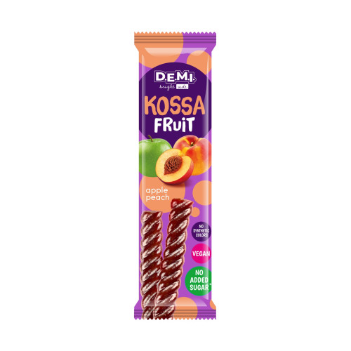 Пастила фруктова в інд. упаковці "Kossa-Fruit" із соком персика D. E. M. I. 30шт/15г Пастила фруктова в інд. упаковці "Kossa-Fruit" із соком персика D. E. M. I. 30шт/15г