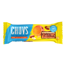 Цукерка «Chuvs» з яблучним пюре, соком абрикоса та смаженим арахісом 30г Цукерка «Chuvs» з яблучним пюре, соком абрикоса та смаженим арахісом 30г