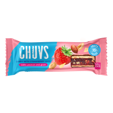 Цукерка «Chuvs» з яблучним пюре, полуничним соком та смаженим арахісом 30г Цукерка «Chuvs» з яблучним пюре, полуничним соком та смаженим арахісом 30г
